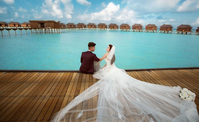 chụp hình cưới ở maldives