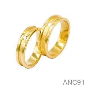 Nhẫn Cưới Vàng Vàng 18K - ANC91