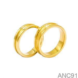 Nhẫn Cưới Vàng Vàng 18K - ANC91
