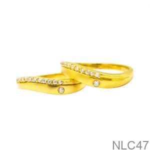 Nhẫn Cưới Vàng Vàng 680 - NLC47
