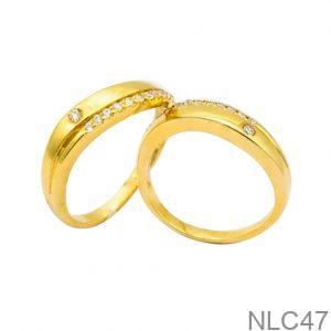 Nhẫn Cưới Vàng Vàng 18K - NLC47