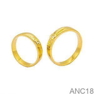 Nhẫn Cưới Vàng Vàng 18K - ANC18