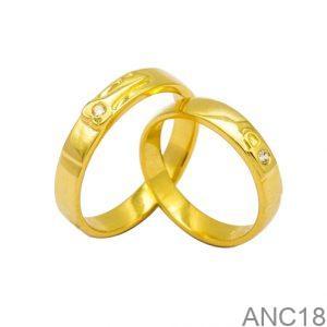 Nhẫn Cưới Vàng Vàng 18K - ANC18