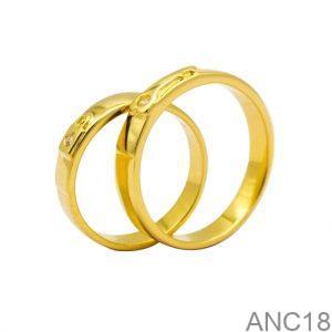 Nhẫn Cưới Vàng Vàng 18K - ANC18