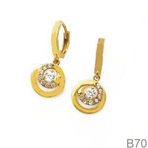 Bông Tai Vàng Vàng 18K(750) - B70