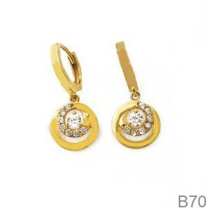 Bông Tai Vàng Vàng 18K(750) - B70