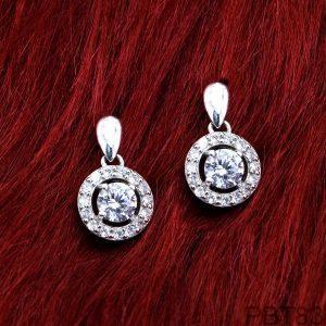 Bông Tai Vàng Trắng 18K(750) - PBT83