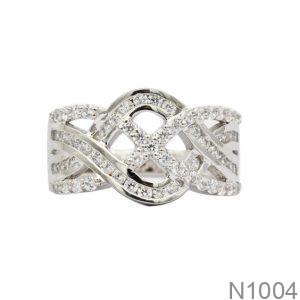 Nhẫn Kiểu Nữ Vàng Trắng 10K(417) - N1004