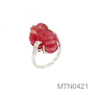 Nhẫn Nữ Tỳ Hưu Vàng Trắng 18K(750) - MTN0421