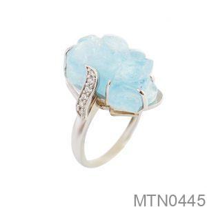 Nhẫn Nữ Tỳ Hưu Vàng Trắng 18K(750) - MTN0445
