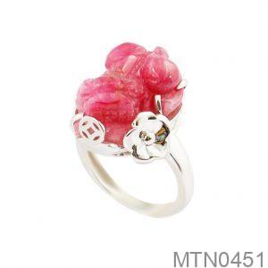 Nhẫn Nữ Tỳ Hưu Vàng Trắng 18K(750) - MTN0451