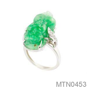Nhẫn Nữ Tỳ Hưu Vàng Trắng 18K(750) - MTN0453