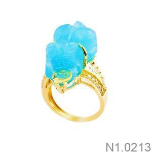 Nhẫn Nữ Tỳ Hưu Vàng Vàng 18K(750) - N1.0213