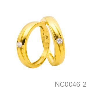 Nhẫn Cưới Vàng Vàng 18K - NC0046-2