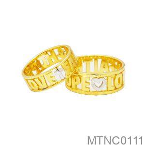 Nhẫn Cưới Hai Màu Vàng 18K(750) - MTNC0111