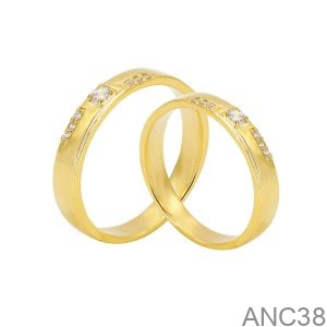 Nhẫn Cưới Vàng Vàng 18K(750) - ANC38