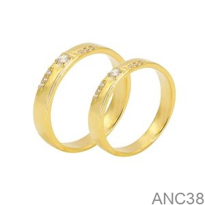 Nhẫn Cưới Vàng Vàng 18K(750) - ANC38