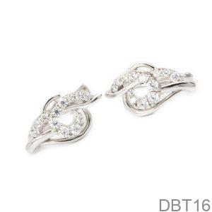 Bông Tai Vàng Trắng 10K(417) - DBT16