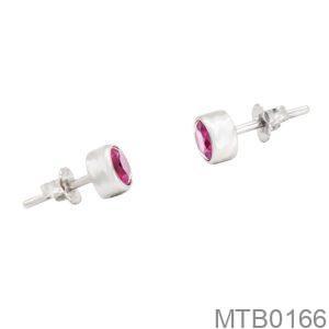 Bông Tai Vàng Trắng 18K(750) - MTB0166