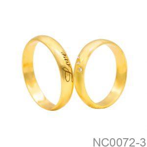 Nhẫn Cưới Vàng Vàng 18K(750) - NC0072-3