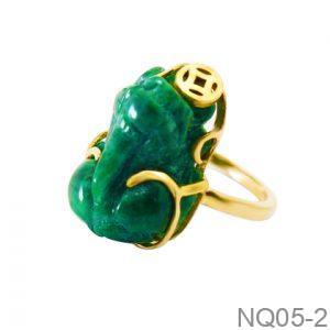 Nhẫn Nữ Tỳ Hưu Vàng Vàng 18K(750) - NQ05-2