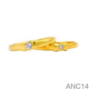 Nhẫn Cưới Vàng Vàng 18K(750) - ANC14