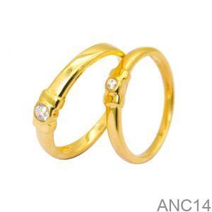Nhẫn Cưới Vàng Vàng 18K(750) - ANC14