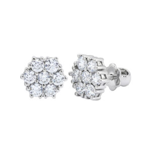 Bông Tai Vàng Trắng 18K - B0030