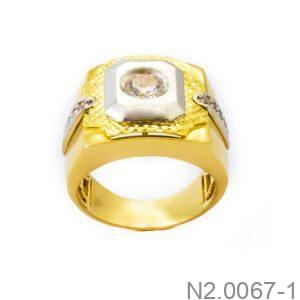 Nhẫn Nam Hai Màu Vàng 18K(750) - N2.0067-1