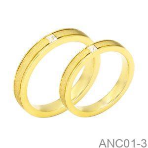 Nhẫn Cưới Vàng Vàng 18K - ANC01-3