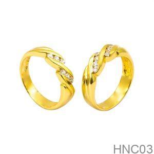 Nhẫn Cưới Vàng Vàng 18K - HNC03