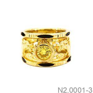 Nhẫn Nam Vàng Vàng 18K Đính Đá CZ - N2.0001-3