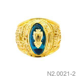 Nhẫn Nam Vàng Vàng 18K Đá Xanh Dương - N2.0021-2