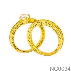 Nhẫn Cưới Vàng Vàng 18K - NC0034