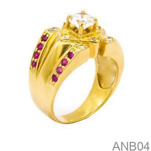 Nhẫn Nam Vàng Vàng 18K(750) - ANB04