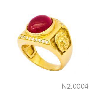 Nhẫn Nam Vàng Vàng 18K(750) - N2.0004