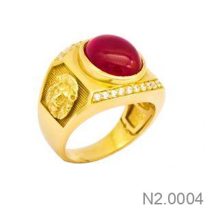 Nhẫn Nam Vàng Vàng 18K(750) - N2.0004