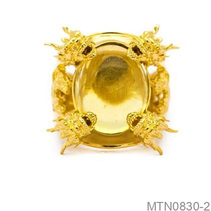 Nhẫn Nam Rồng Vàng Vàng 18k Đá Vàng - MTN0830-2