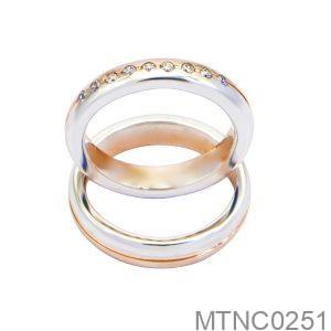Nhẫn Cưới Hai Màu Vàng 18K - MTNC0251