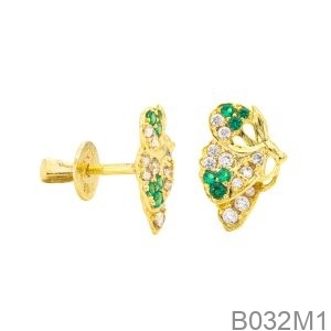 Bông Tai Vàng Vàng 18K(750) - B032M1