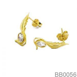 Bông Tai Vàng 18K Đính Đá CZ - BB0056