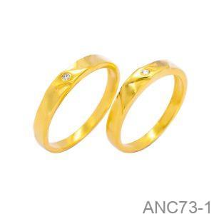 Nhẫn Cưới Vàng Vàng 18K - ANC73-1