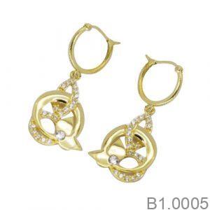 Bông Tai Vàng Vàng 18K - B1.0005