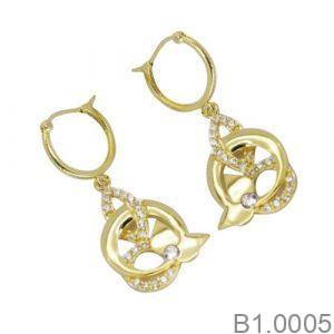 Bông Tai Vàng Vàng 18K - B1.0005