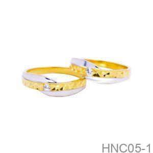 Nhẫn Cưới Vàng Vàng 18K(750) - HNC05-1