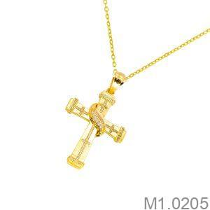 Mặt Thánh Gía Vàng Vàng 18K(750) - M1.0205