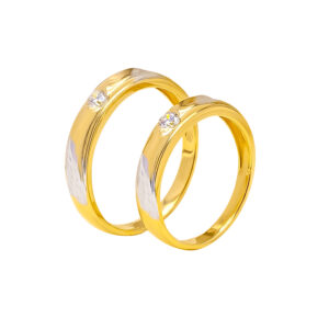 Nhẫn Cưới Hai Màu Vàng 610 - NC0039