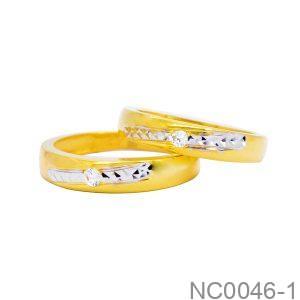 Nhẫn Cưới Hai Màu Vàng 18K - NC0046-1