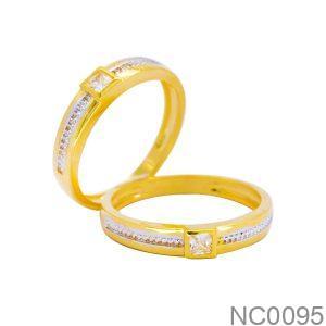 Nhẫn Cưới Hai Màu Vàng 18K(750) - NC0095