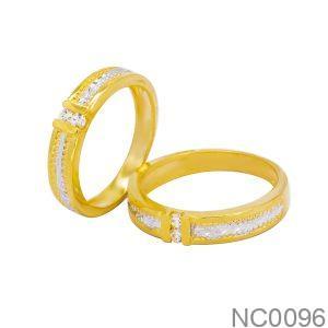 Nhẫn Cưới Hai Màu Vàng 18K(750) - NC0096